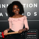 Student-activist Naomi Wadler poses in an award room at the Tribeca Disruptive Innovation Awards at the Tribeca Film Festival on April 24, 2018, in New York City.